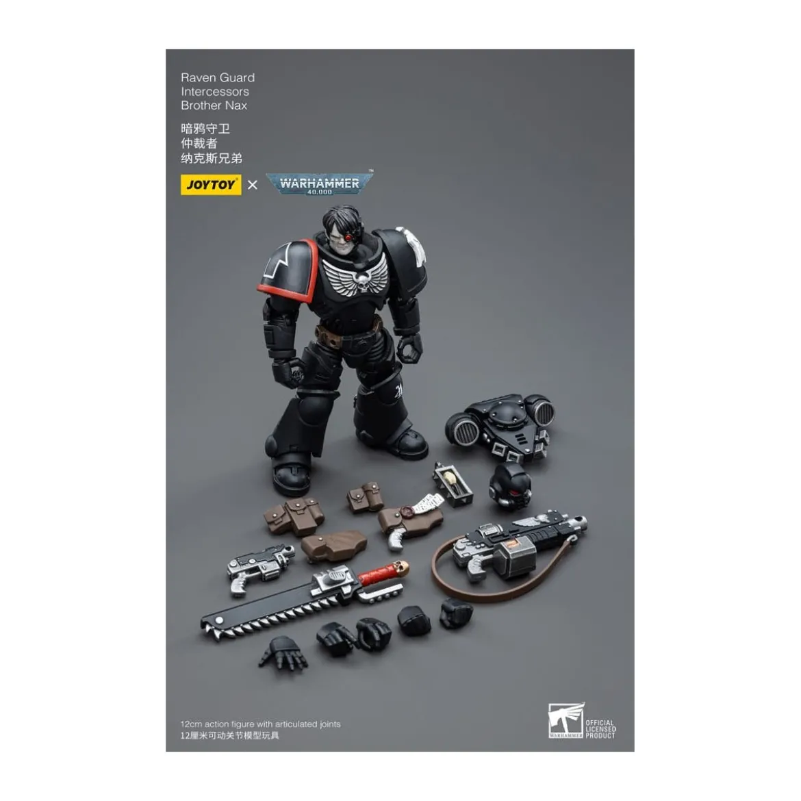 JoyToy Space Marines - Raven Guard - Intercessors Brother Nax 1/18 - Warhammer 40K
