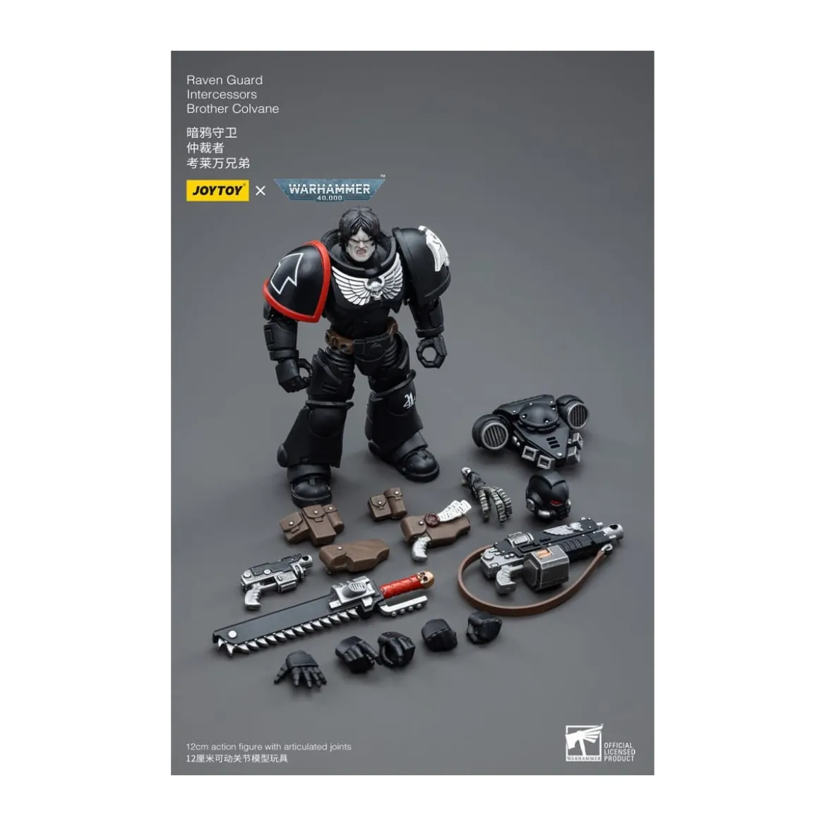 JoyToy Space Marines - Raven Guard - Intercessors Brother Colvane 1/18 - Warhammer 40K