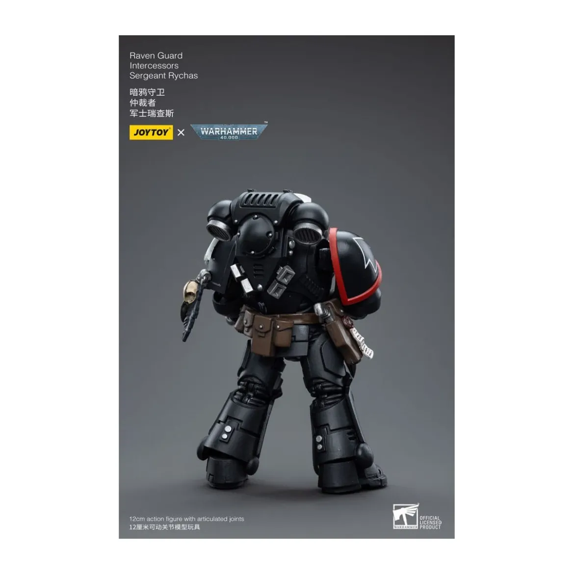 JoyToy Space Marines - Raven Guard - Intercessors Sergeant Rychas 1/18 - Warhammer 40K
