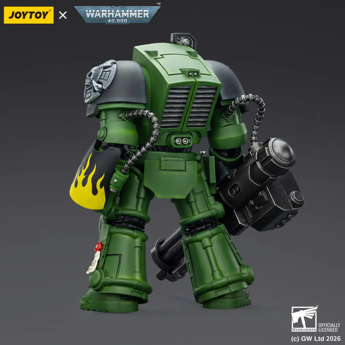 JoyToy Space Marines - Salamanders - Terminator 3 with Power Fist and Assault Cannon 1/18 - Warhammer 40k