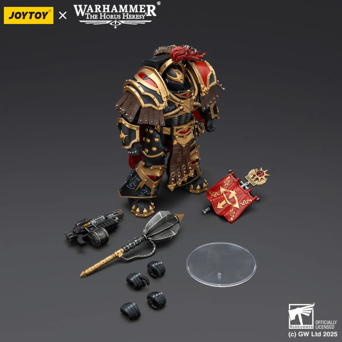 JoyToy Space marines - Sons of Horus - Legion Cataphractii Praetor with Combi-Melta and Power Maul 1/18 - Warhammer 40K