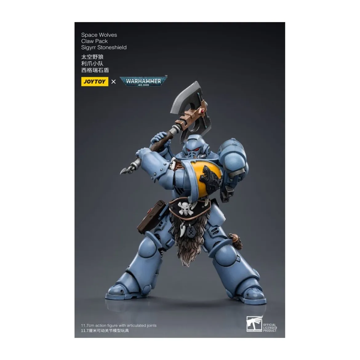 JoyToy Space Marines - Space Wolves - Claw Pack Sigyrr Stoneshield 1/18 - Warhammer 40K