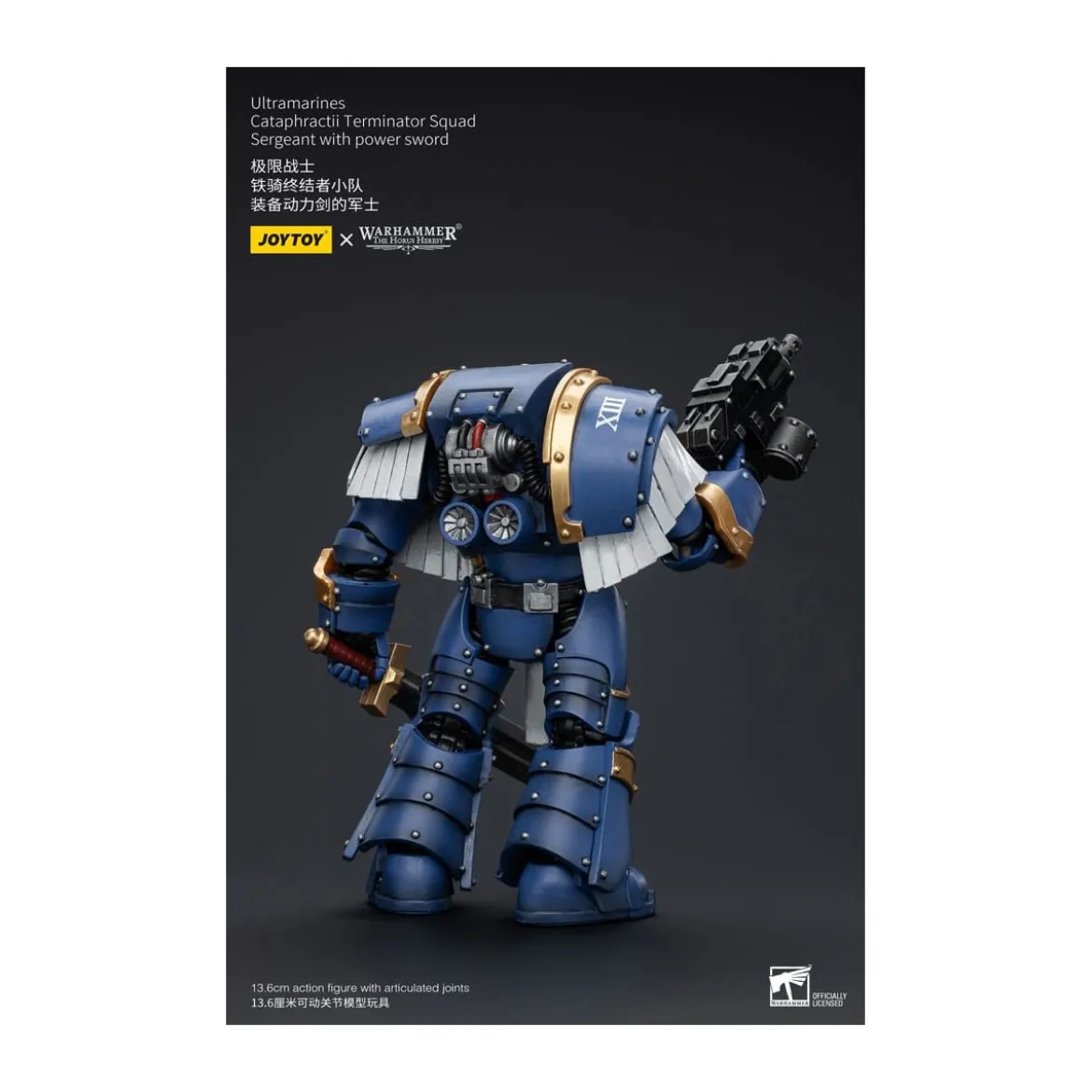 JoyToy - Space Marines - Ultramarines - Cataphractii Terminator Squad - Sergeant with Power Sword 1/18