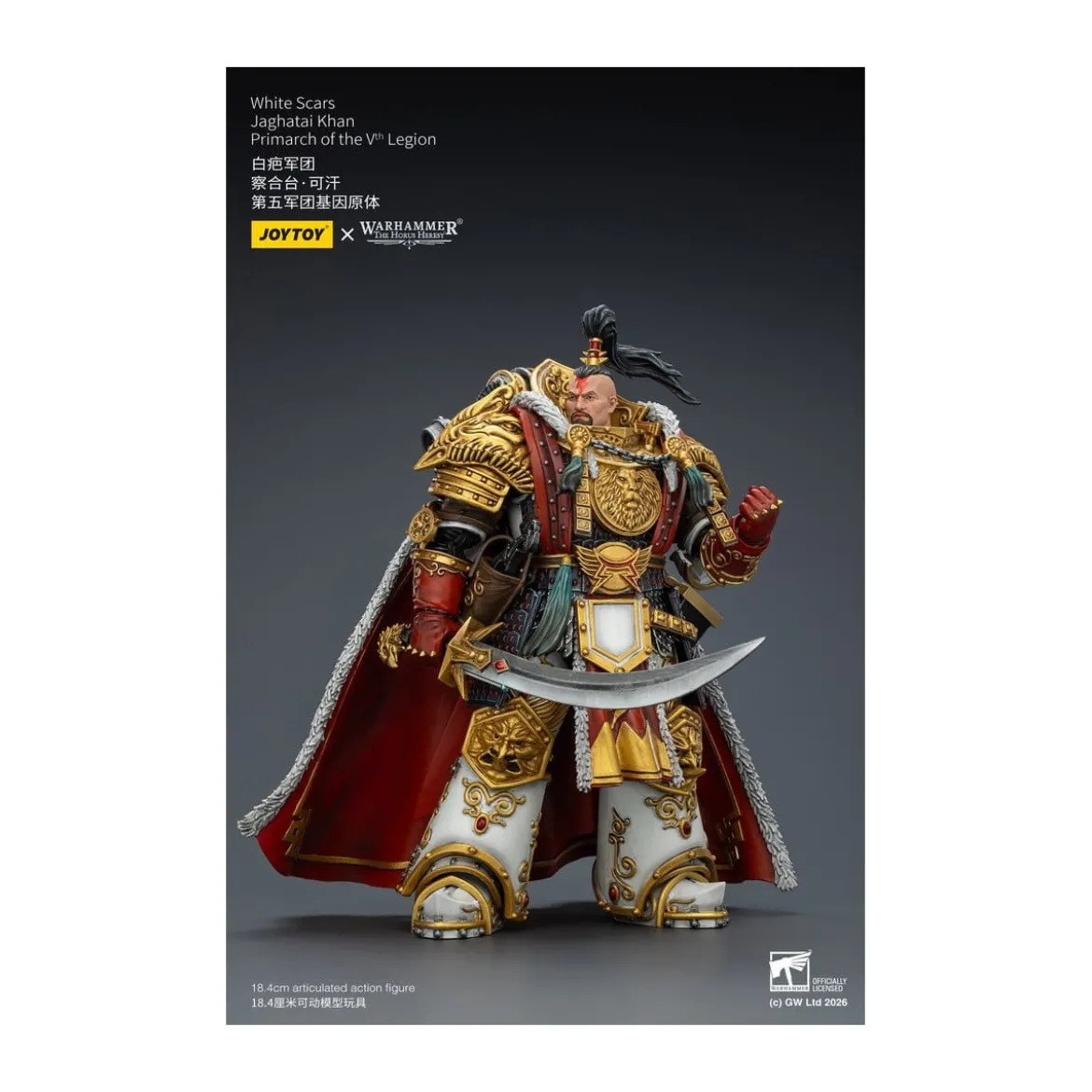 JoyToy Space Marines - White Scars - Jaghatai Khan Primarch of the Vth Legion 1/18 - The Horus Heresy