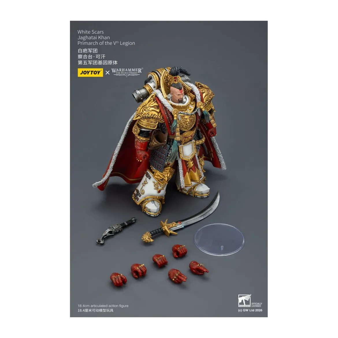 JoyToy Space Marines - White Scars - Jaghatai Khan Primarch of the Vth Legion 1/18 - The Horus Heresy