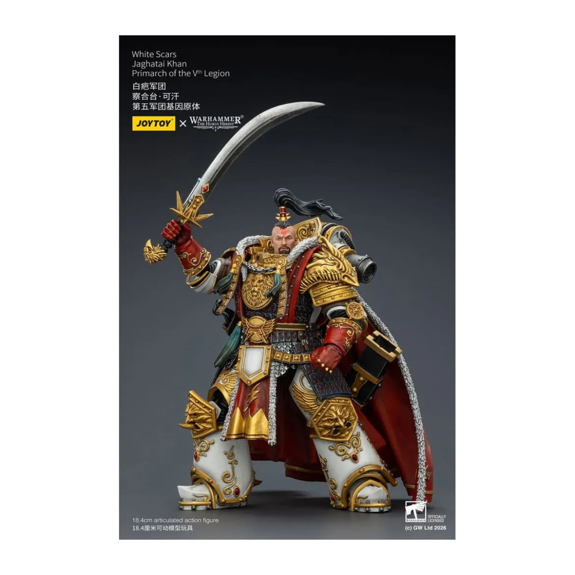 JoyToy Space Marines - White Scars - Jaghatai Khan Primarch of the Vth Legion 1/18 - The Horus Heresy