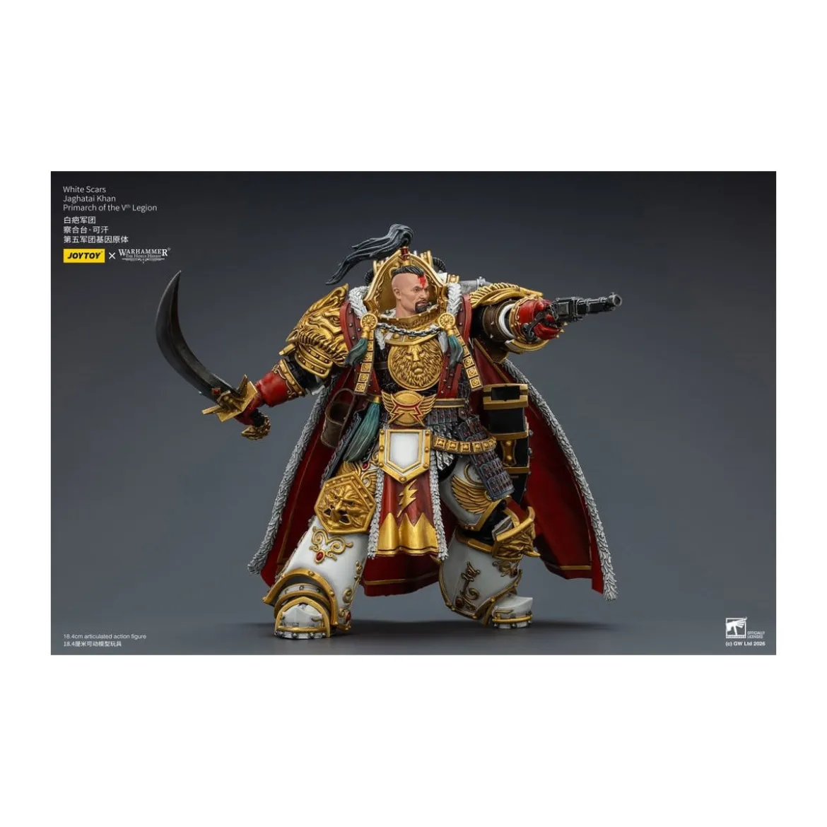 JoyToy Space Marines - White Scars - Jaghatai Khan Primarch of the Vth Legion 1/18 - The Horus Heresy
