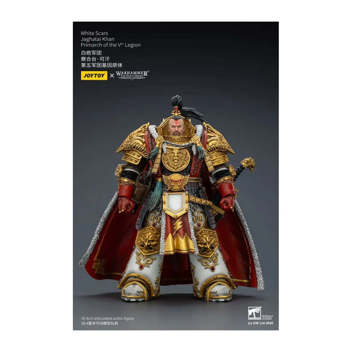 JoyToy Space Marines - White Scars - Jaghatai Khan Primarch of the Vth Legion 1/18 - The Horus Heresy