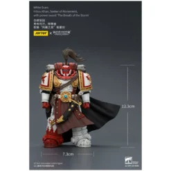 JoyToy Space Marines - White Scars - Hibou Khan,Seeker of Atonement,with power sword "The Breath of the Storm" 1/18