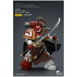 JoyToy Space Marines - White Scars - Hibou Khan,Seeker of Atonement,with power sword 