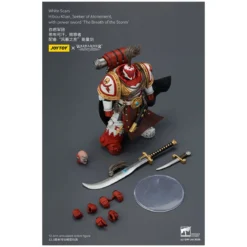 JoyToy Space Marines - White Scars - Hibou Khan,Seeker of Atonement,with power sword 