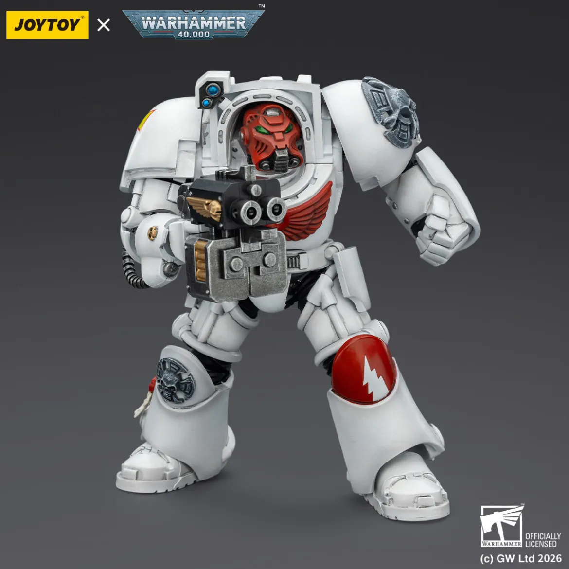JoyToy Space Marines - White Scars - Terminator 2 with Power Fist and Storm Bolter 1/18 - Warhammer 40k