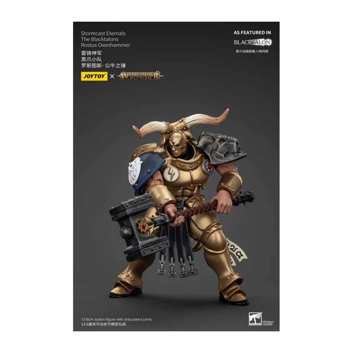 JoyToy - Stormcast Eternals The Blacktalons - Rostus Oxen hammer 1/18 - Warhammer Age of Sigmar