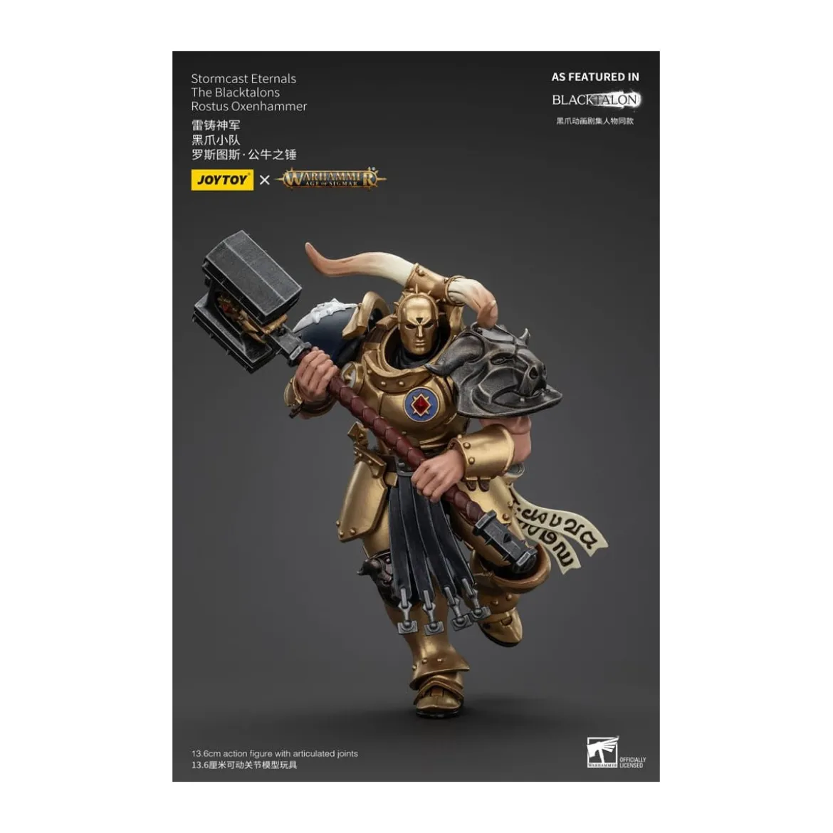 JoyToy - Stormcast Eternals The Blacktalons - Rostus Oxen hammer 1/18 - Warhammer Age of Sigmar