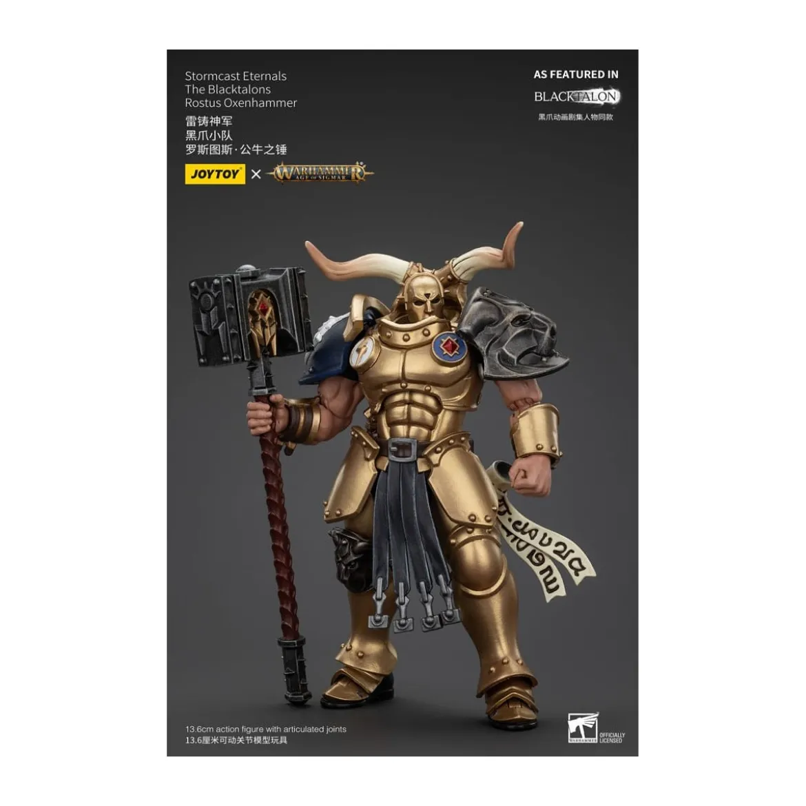 JoyToy - Stormcast Eternals The Blacktalons - Rostus Oxen hammer 1/18 - Warhammer Age of Sigmar