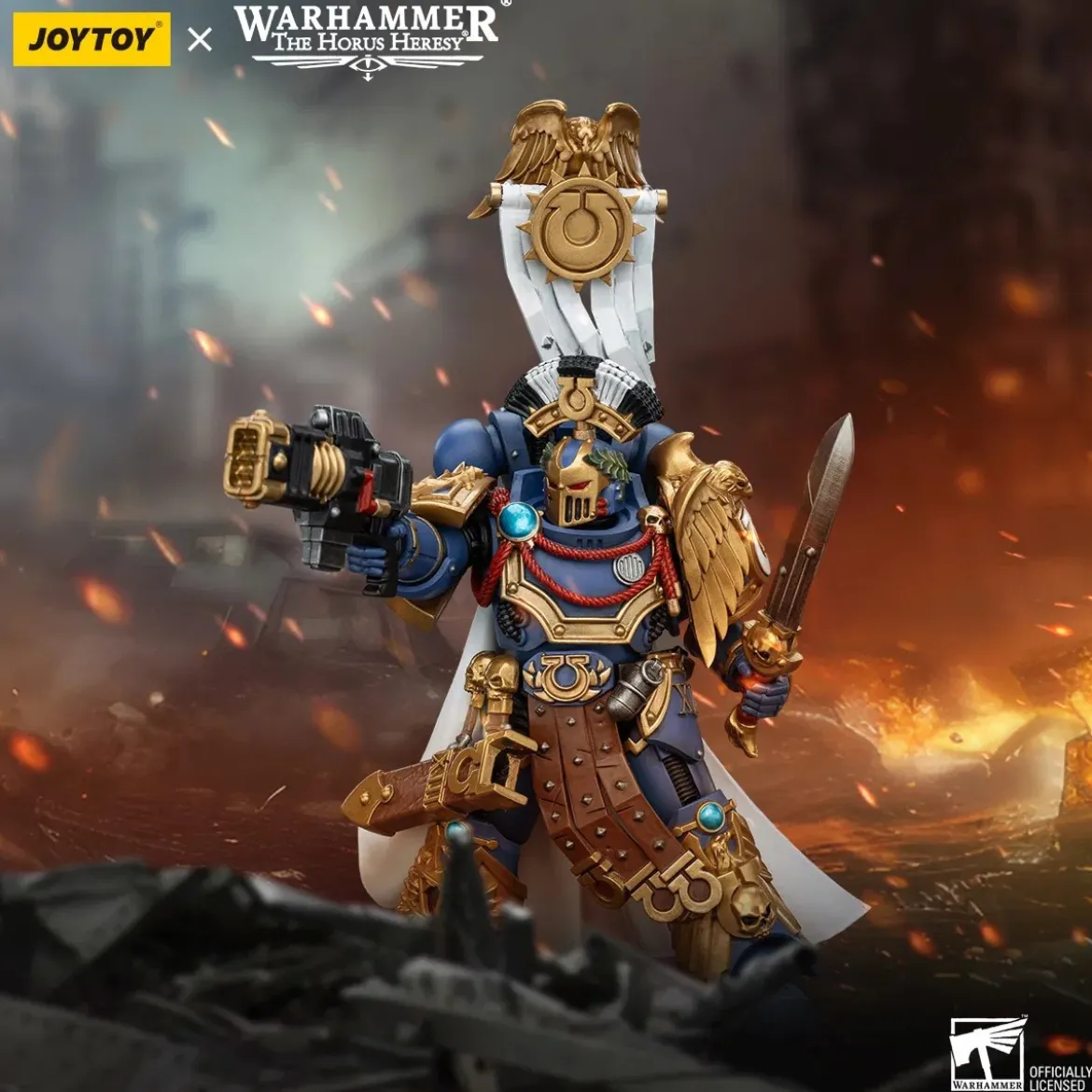 JoyToy - Ultramarines - Legion Praetor with Power Sword and Volkite Serpenta 1/18 - The Horus Heresy