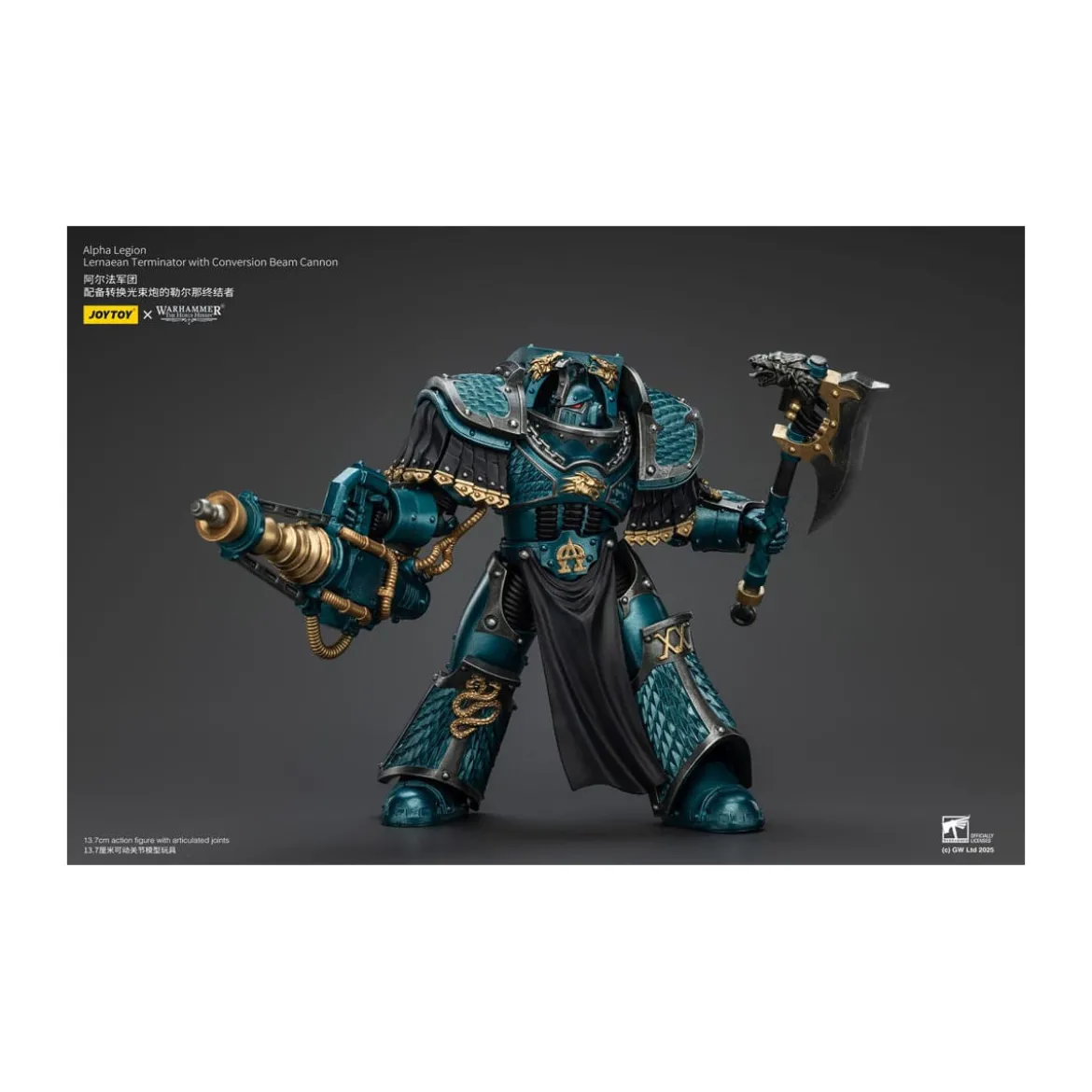 Joytoy - Warhammer - Alpha Legion - Lernaean Terminator with Conversion Beam Cannon - The Horus Heresy