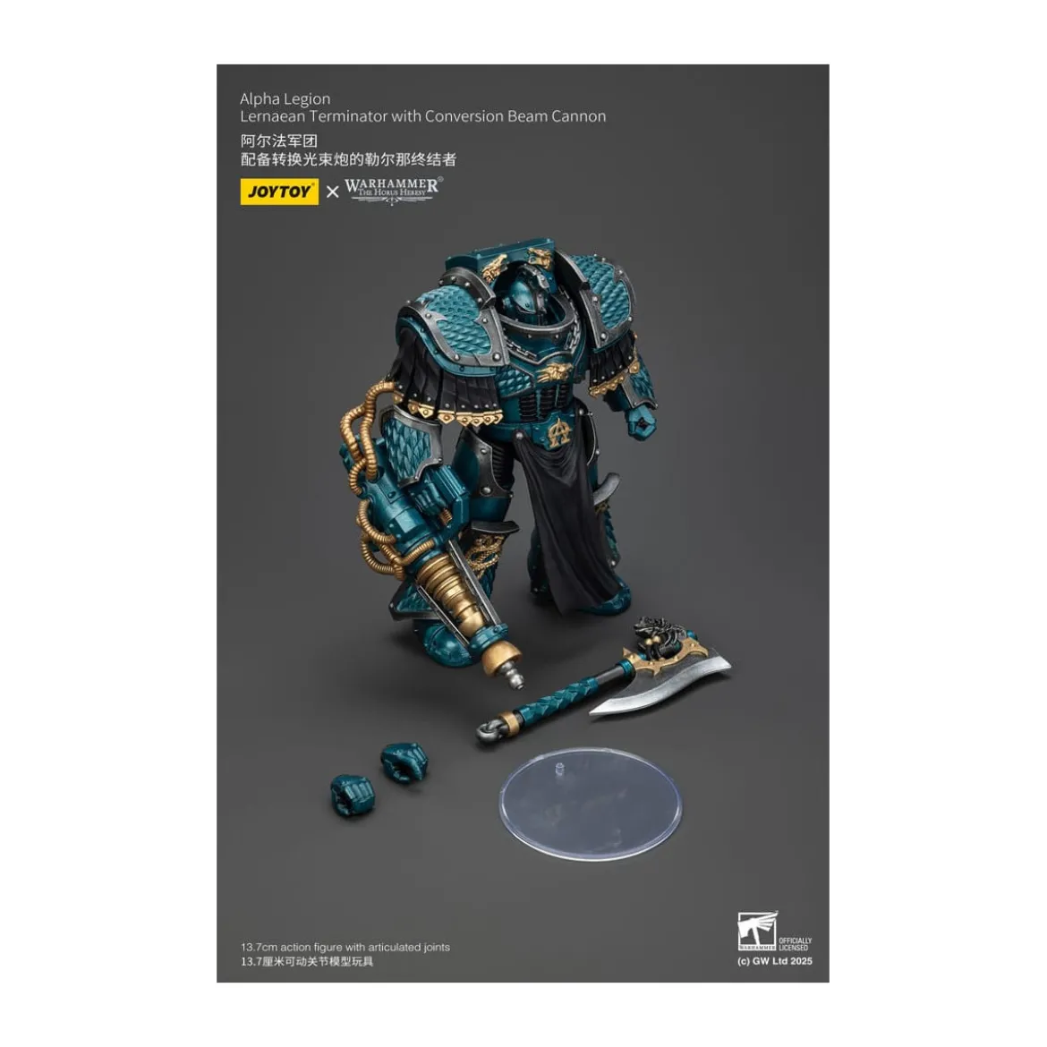 Joytoy - Warhammer - Alpha Legion - Lernaean Terminator with Conversion Beam Cannon - The Horus Heresy