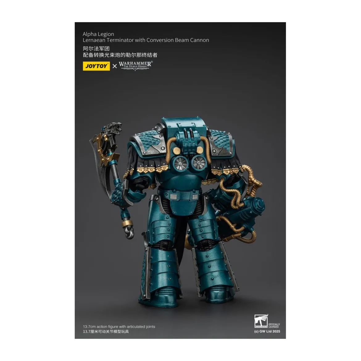 Joytoy - Warhammer - Alpha Legion - Lernaean Terminator with Conversion Beam Cannon - The Horus Heresy