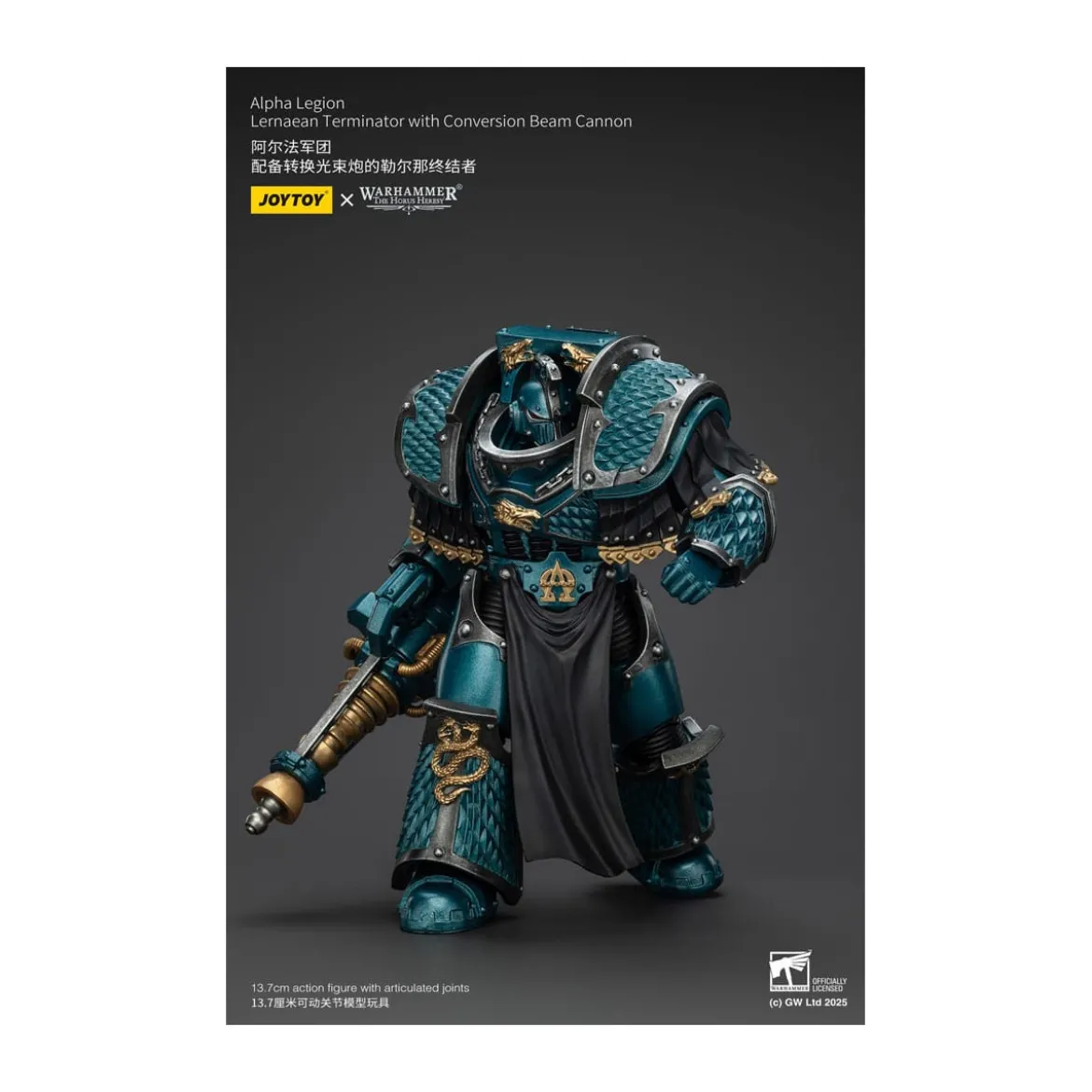 Joytoy - Warhammer - Alpha Legion - Lernaean Terminator with Conversion Beam Cannon - The Horus Heresy