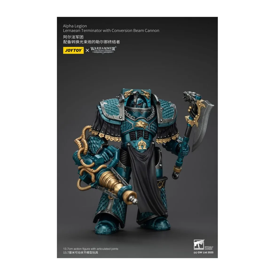 Joytoy - Warhammer - Alpha Legion - Lernaean Terminator with Conversion Beam Cannon - The Horus Heresy