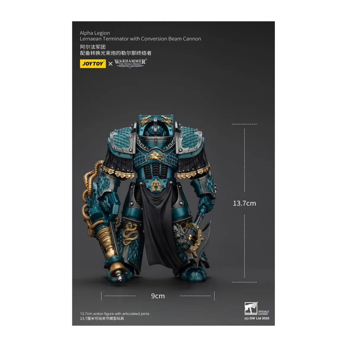 Joytoy - Warhammer - Alpha Legion - Lernaean Terminator with Conversion Beam Cannon - The Horus Heresy