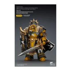 Joytoy - Warhammer - Imperial Fists - Legion Praetor in Tartaros Terminator Armour with Power Sword and Vigil Storm Shield 1/18