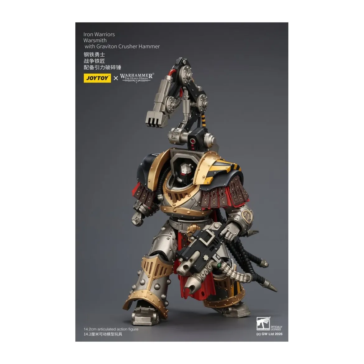 Joytoy - Warhammer - Iron Warriors Warsmith with Graviton Crusher Hammer - The Horus Heresy