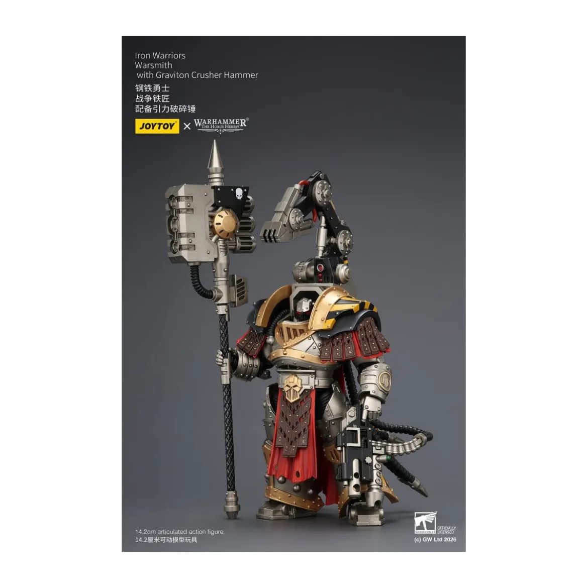 Joytoy - Warhammer - Iron Warriors Warsmith with Graviton Crusher Hammer - The Horus Heresy