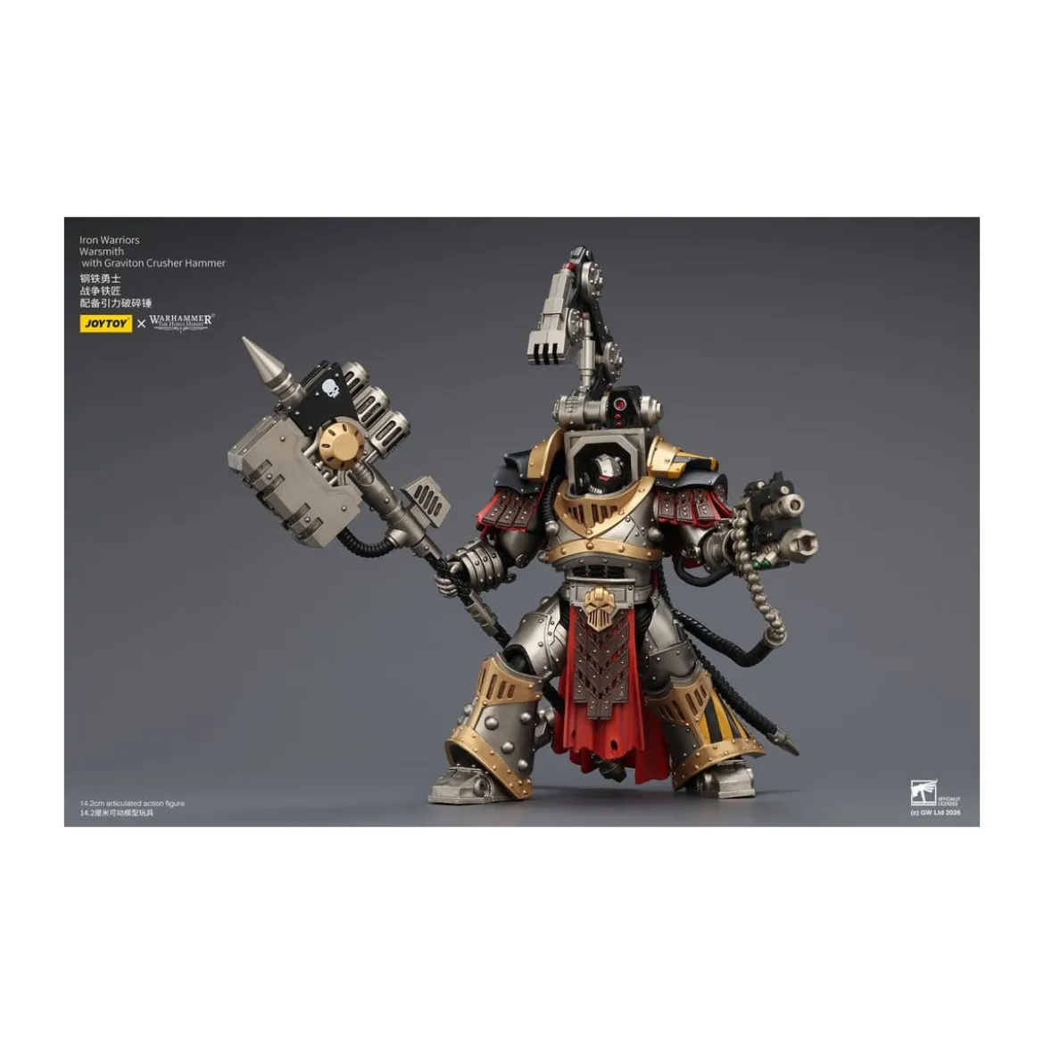 Joytoy - Warhammer - Iron Warriors Warsmith with Graviton Crusher Hammer - The Horus Heresy