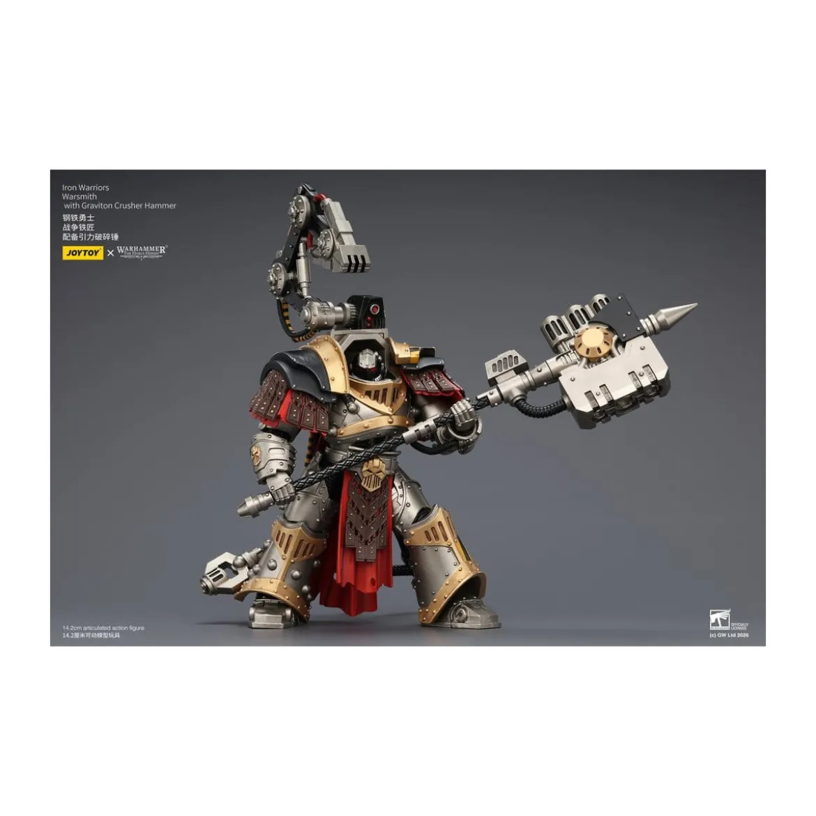 Joytoy - Warhammer - Iron Warriors Warsmith with Graviton Crusher Hammer - The Horus Heresy