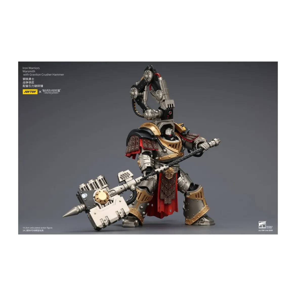 Joytoy - Warhammer - Iron Warriors Warsmith with Graviton Crusher Hammer - The Horus Heresy