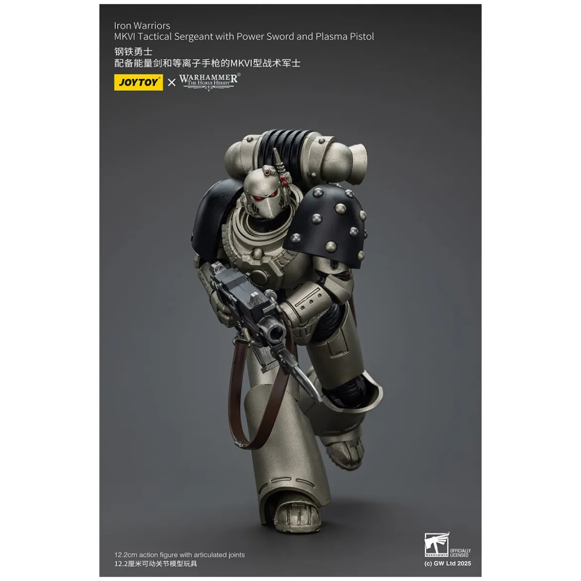 Joytoy - Warhammer - Iron Warriors MKVI Tactical Sergeant with Power Sword and Plasma Pistol
