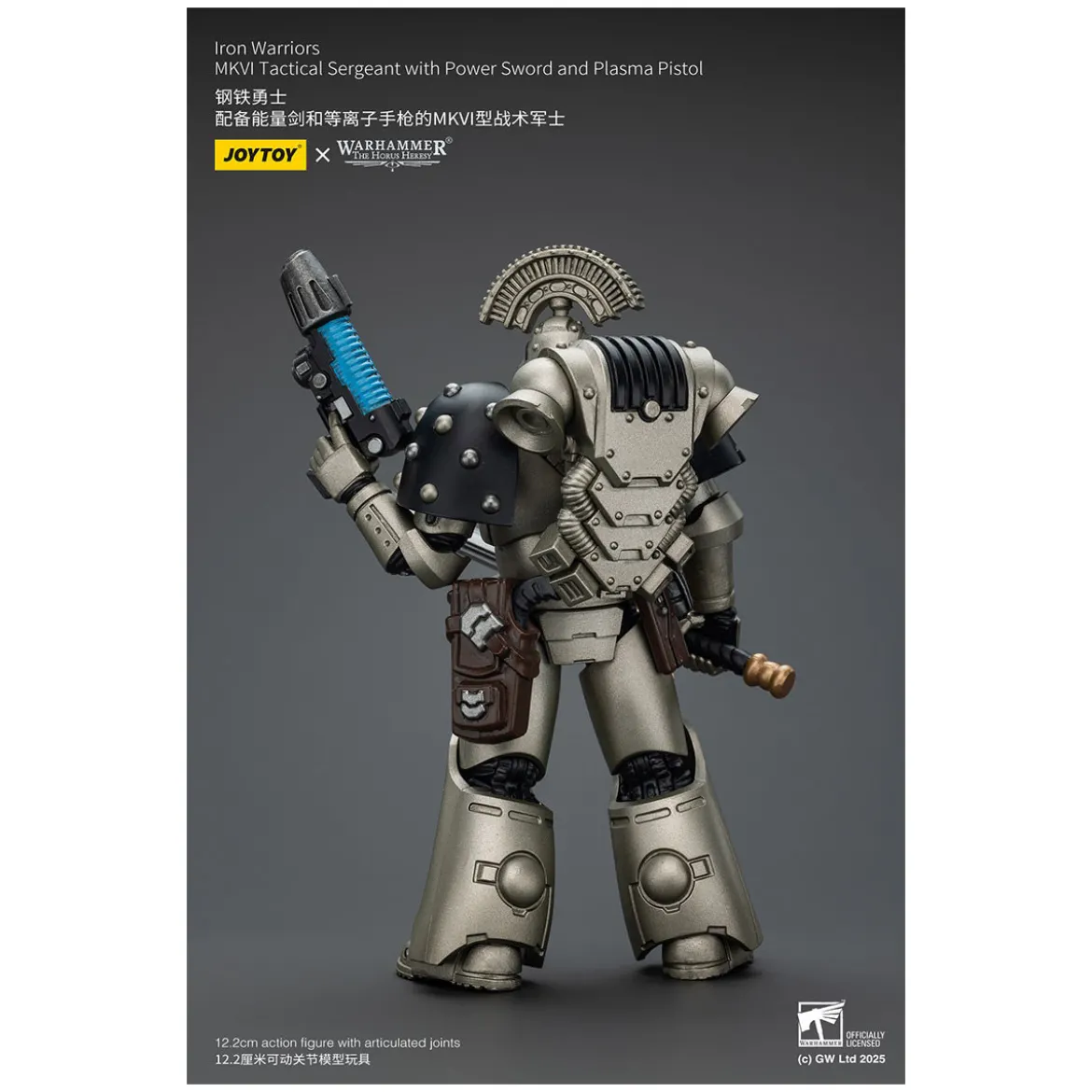 Joytoy - Warhammer - Iron Warriors MKVI Tactical Sergeant with Power Sword and Plasma Pistol