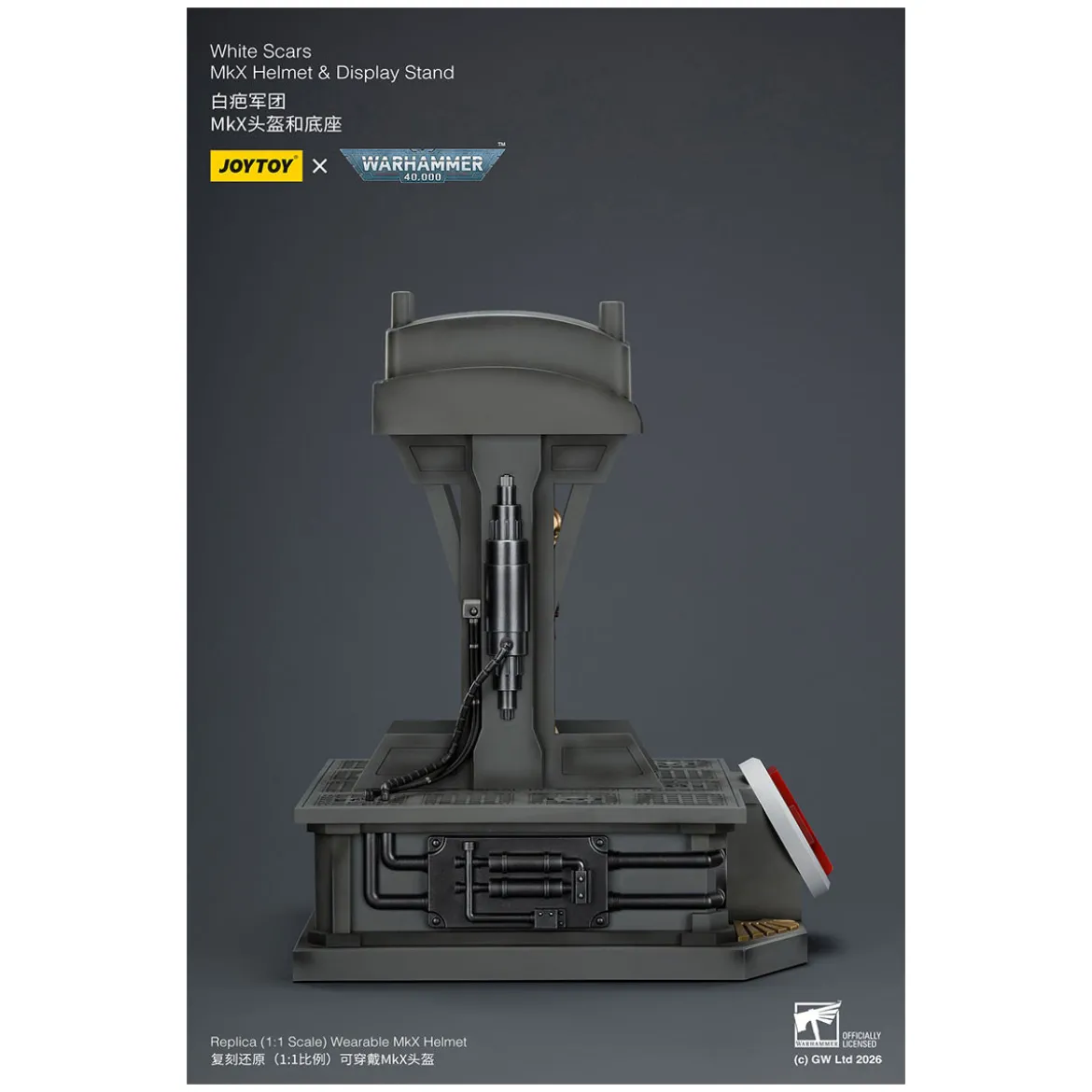 JoyToy - White Scars MkX Helmet & Display Stand 1/1