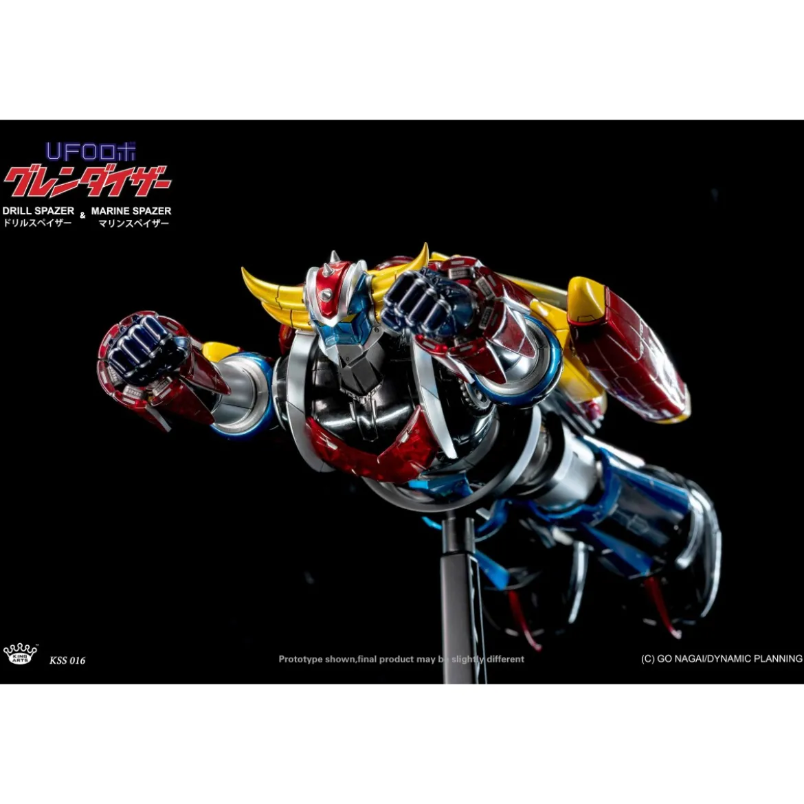 King Arts Diecast Uforobot Grendizer - Marine & Drill Spazer - Venusiak et Fossoirak - Goldorak