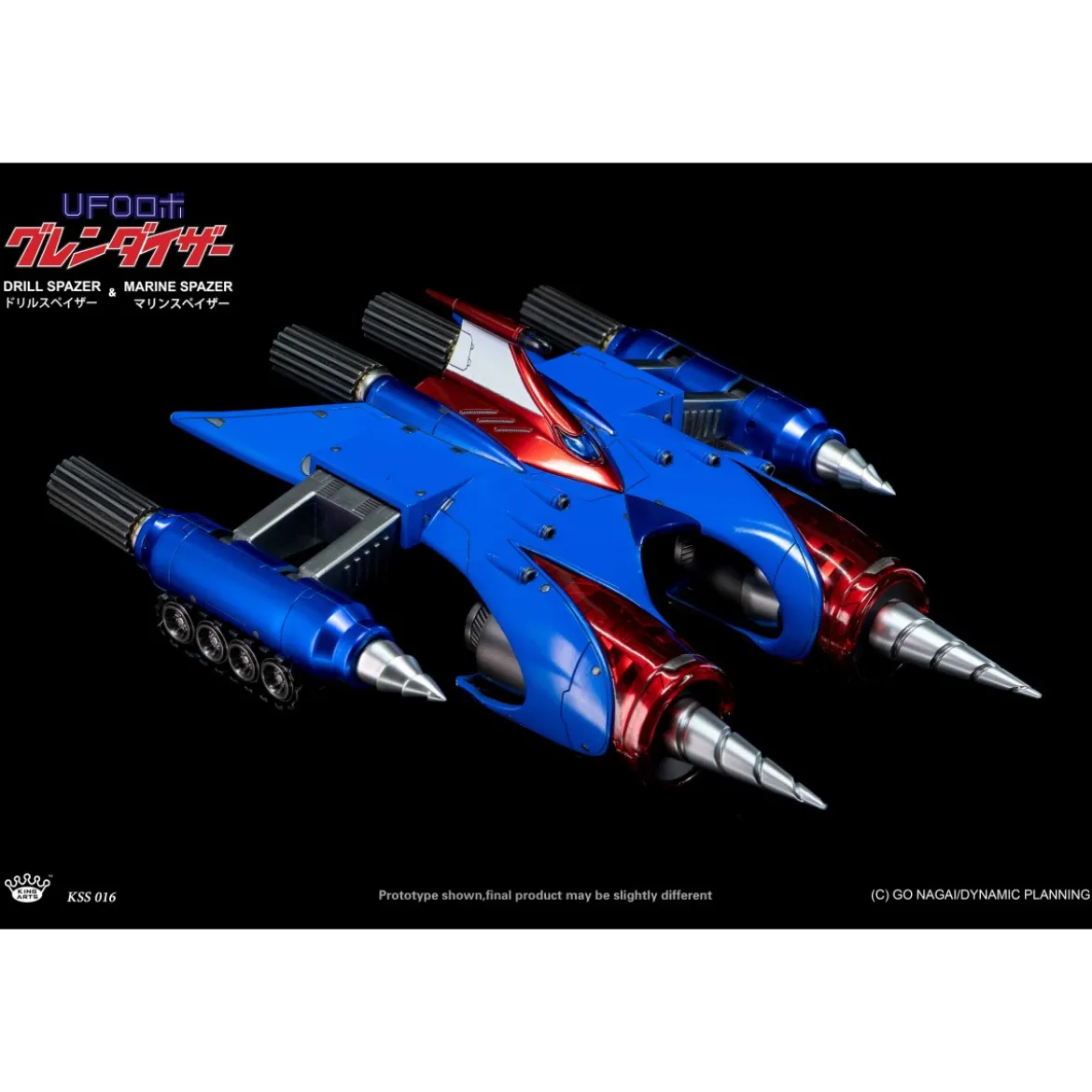 King Arts Diecast Uforobot Grendizer - Marine & Drill Spazer - Venusiak et Fossoirak - Goldorak