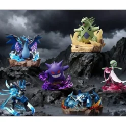 Langbowang Funism - Holly Box Pokemon - Led Diorama Battle Moments - set de 6 figurines