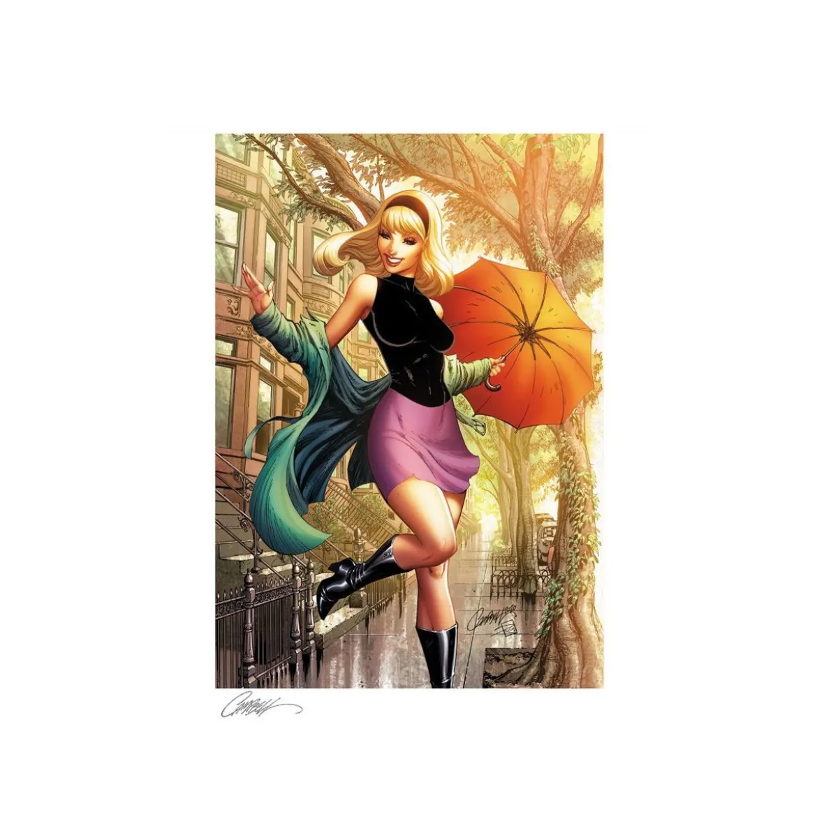 Marvel impression - Art Print Gwen Stacy 1 Summer by J.Scott Campbell - 46 x 61 cm - non encadrée
