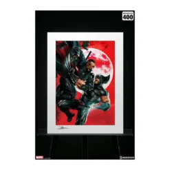 Marvel impression Art Print X-Men Wolverine vs Blade by Dave Wilkins - 46 x 61 non encadré