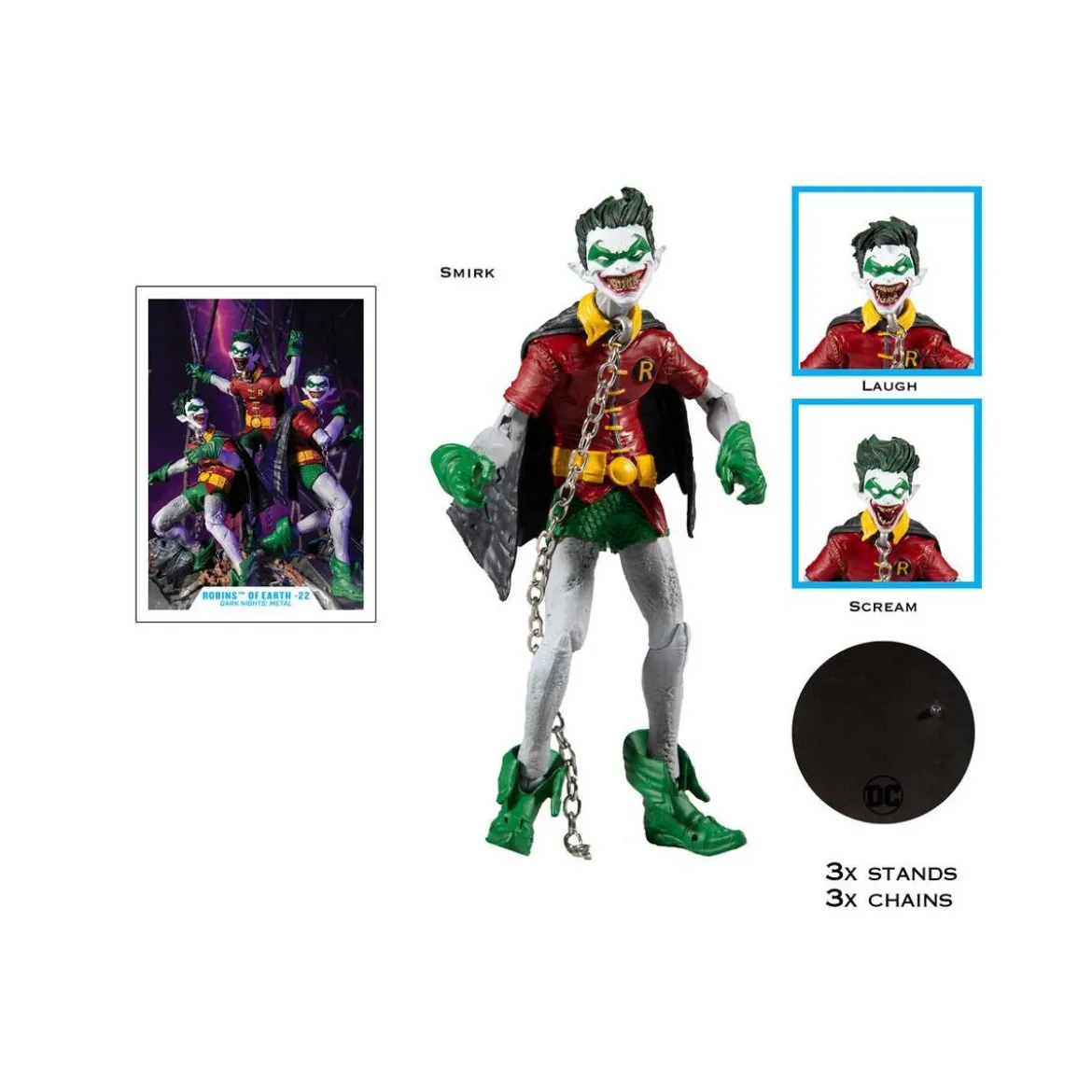 Mc Farlane - Dark Nights : Metal - The Batman Who Laughs and the Robins of Earth 22 pack 4 figurines