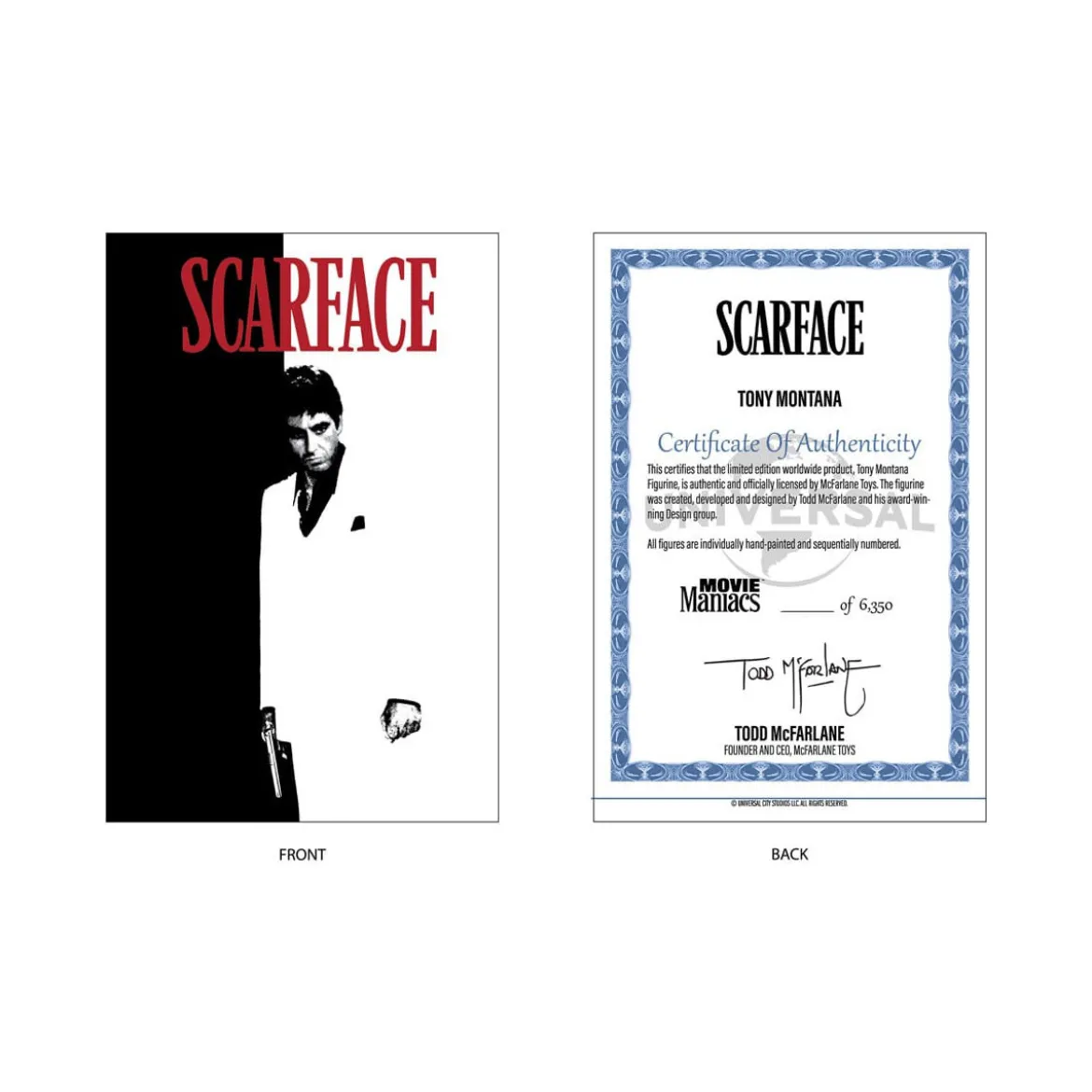 Mc Farlane - Scarface Tony Montana - Movie Maniacs