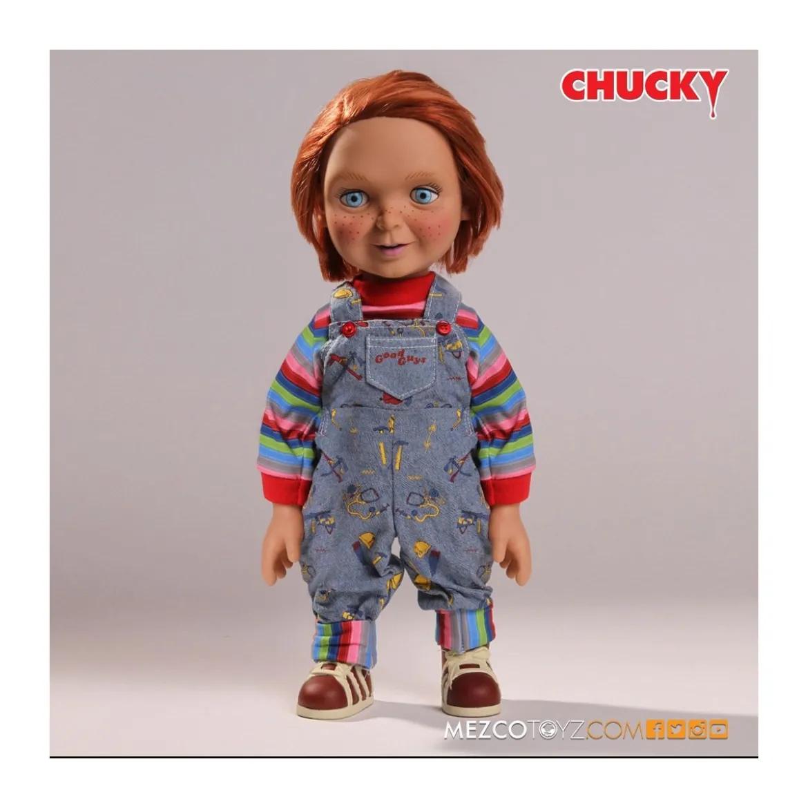 Mezco Chucky Jeu d'enfant poupée parlante Good Guy Smiling