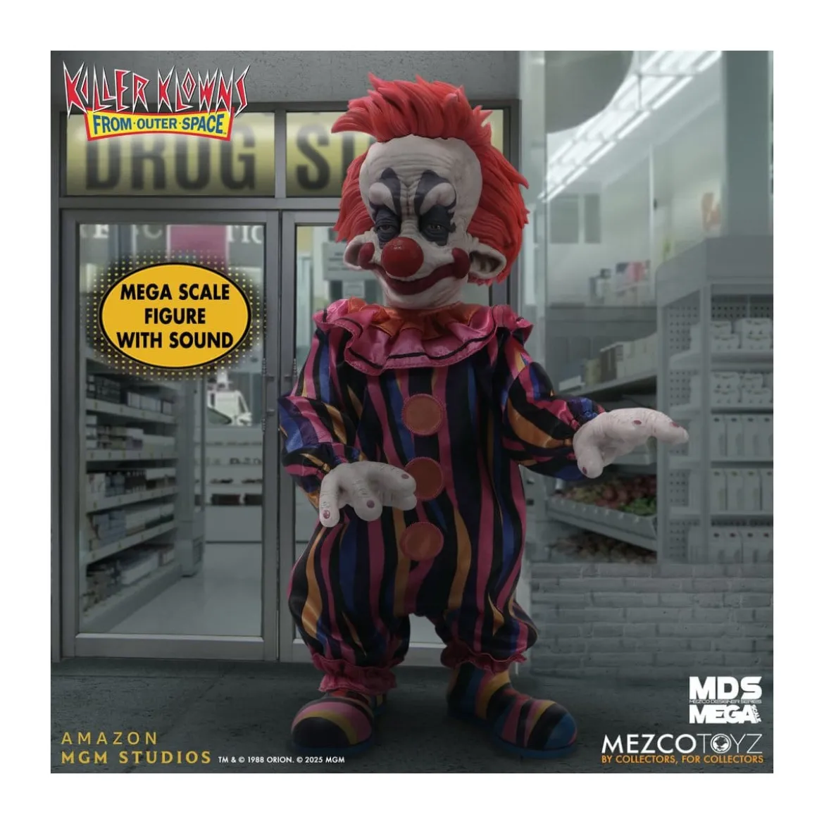 Mezco - Les Clowns tueurs venus d'ailleurs - Mega Scale RUDY - Mega Designer Series Killer Klowns from Outer Space