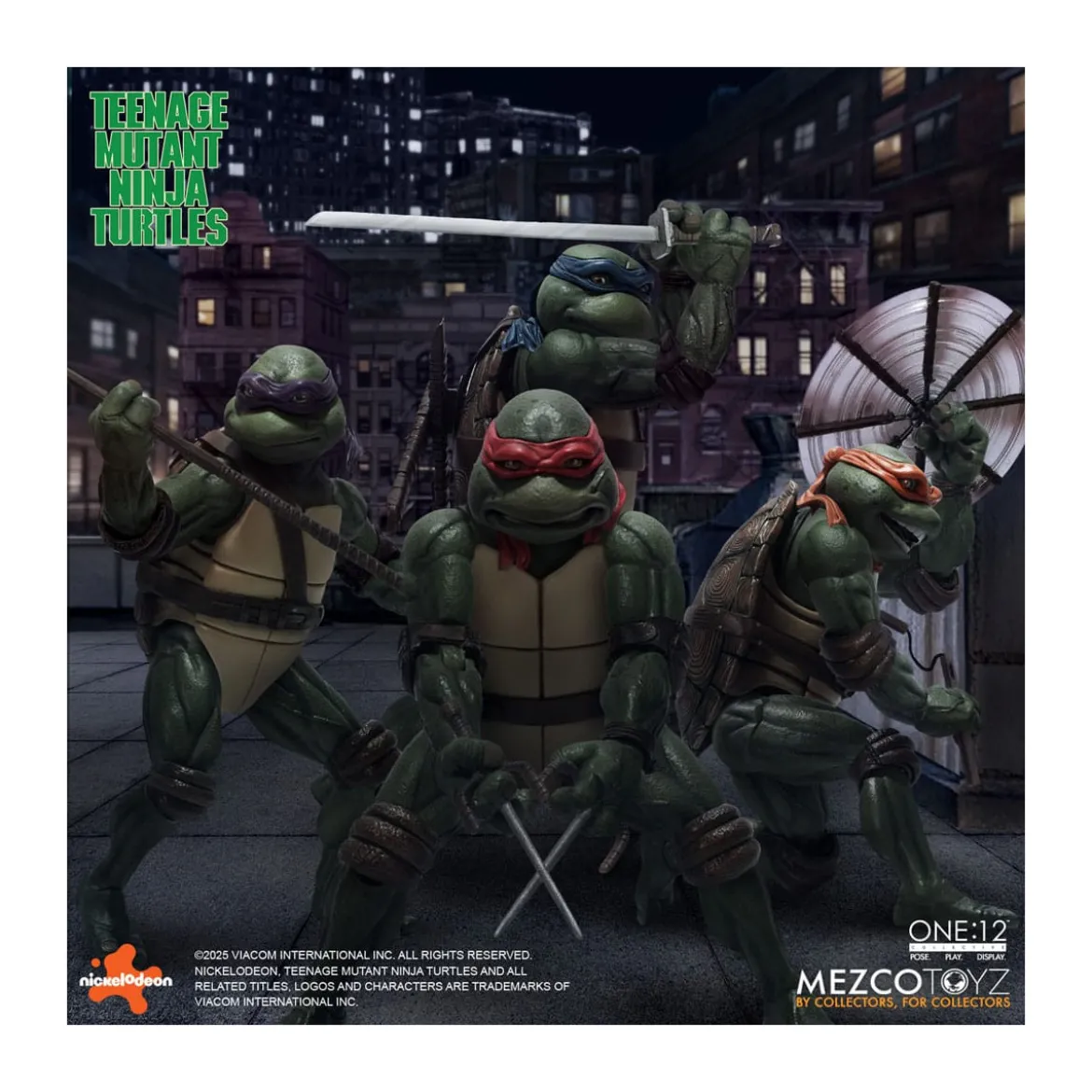 Mezco One 12 - Teenage Mutant Ninja Turtles (1990 Movie) Set de 4 figurines - TMNT - Tortues Ninja