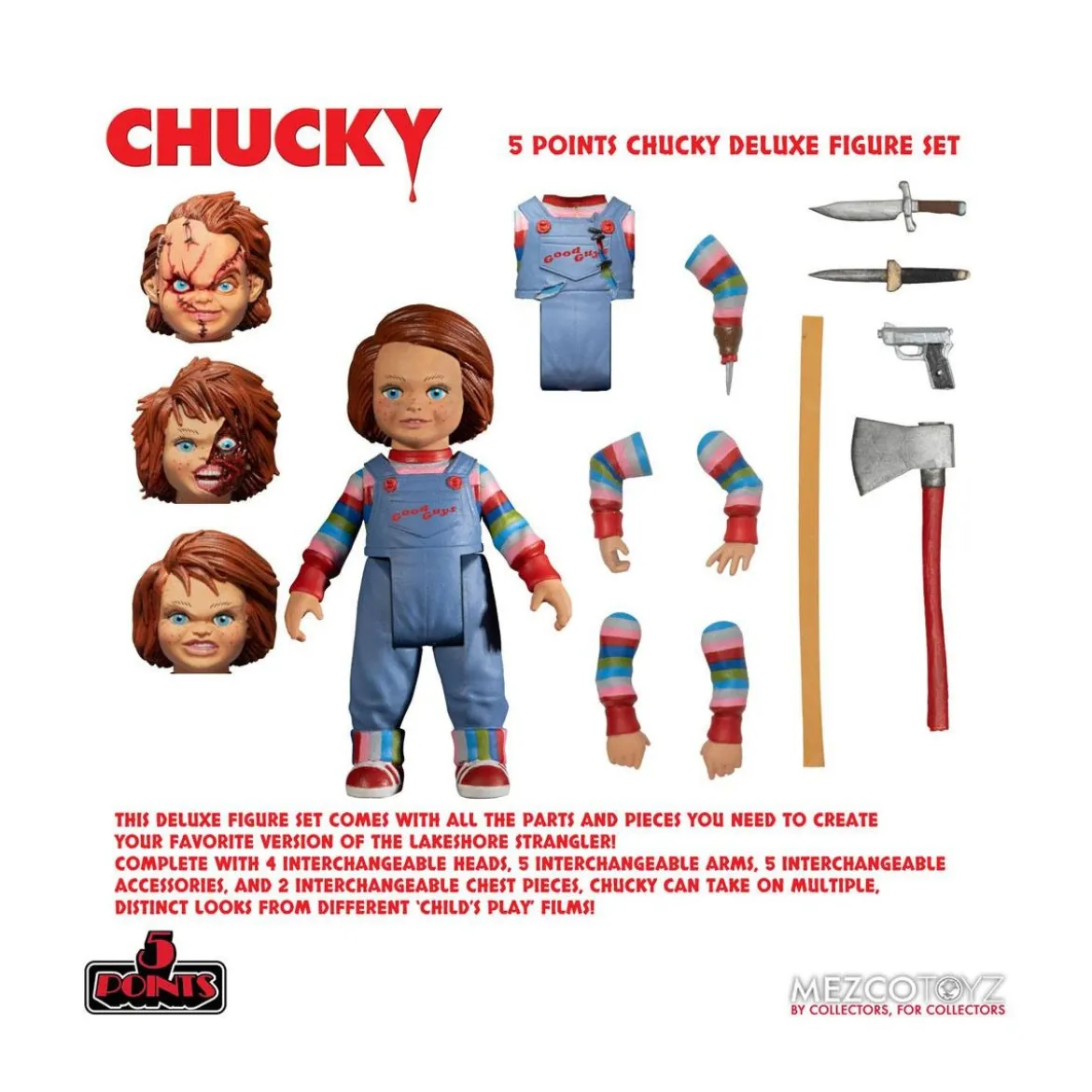 Mezco 5 Points - Chucky Deluxe figure set - Child's Play