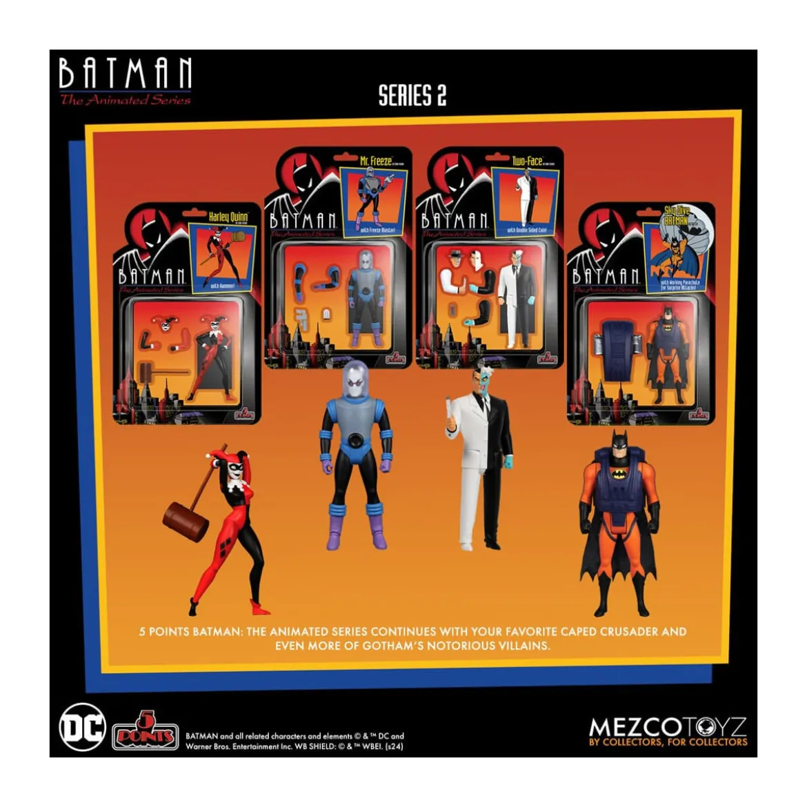 Mezco 5 Points - DC Comics Batman: The Animated Series - Deluxe Boxset 4 personnages - Serie 2