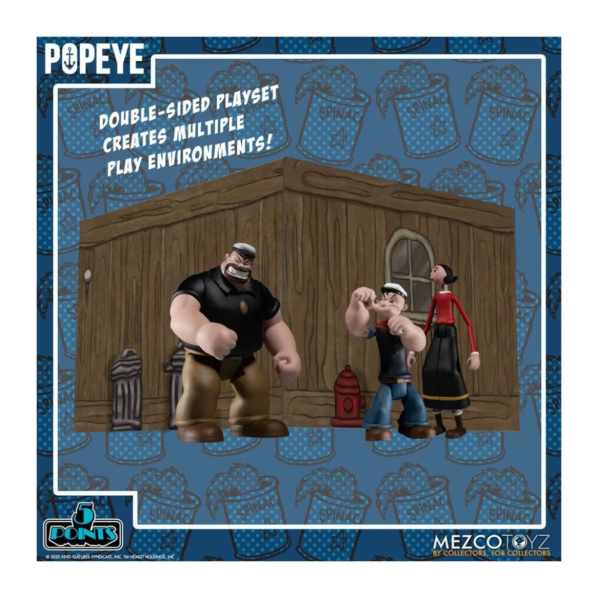 Mezco 5 Points - Popeye Deluxe Boxed Set