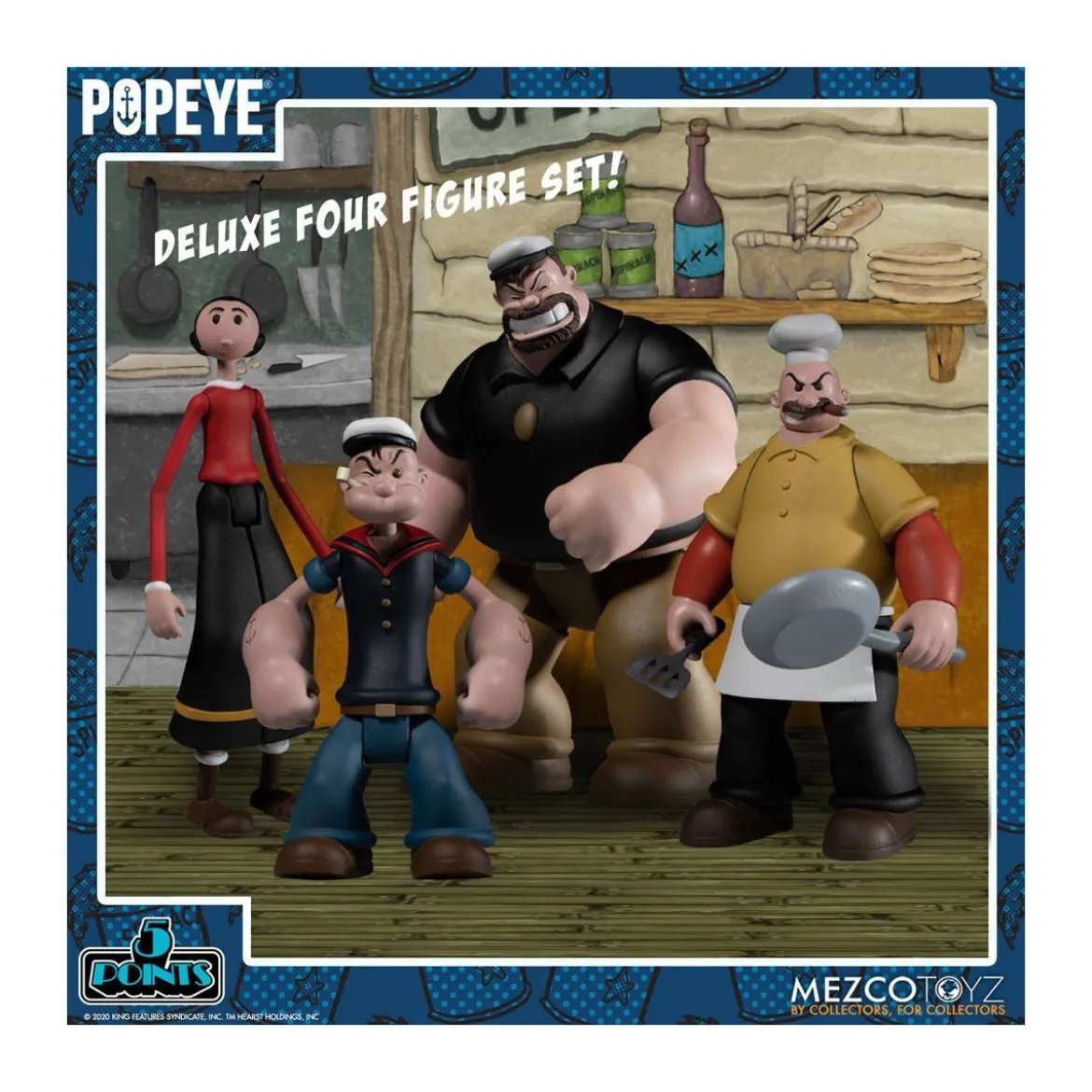 Mezco 5 Points - Popeye Deluxe Boxed Set