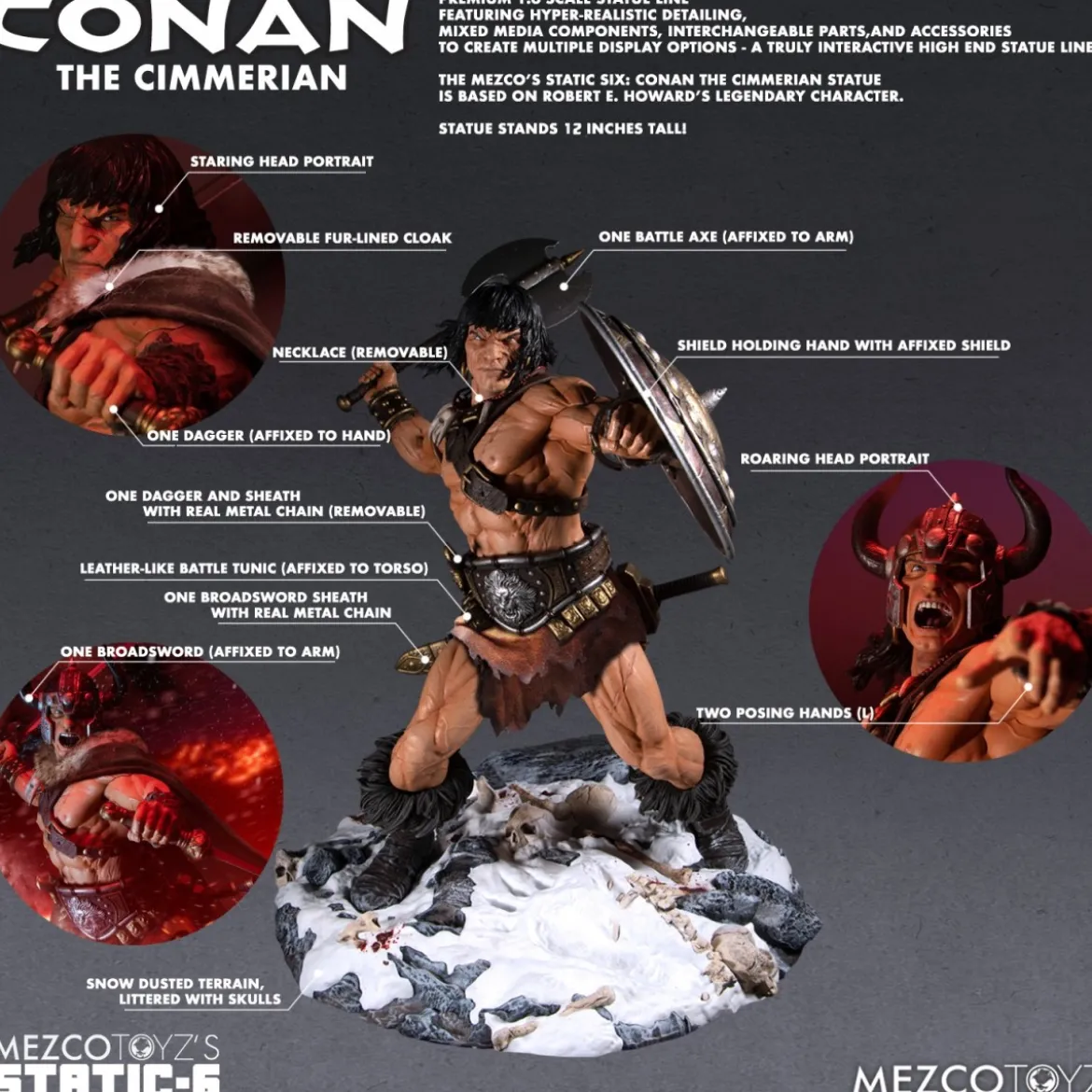 Mezco - Static 6 - Conan the Cimmerian 1/6 statue